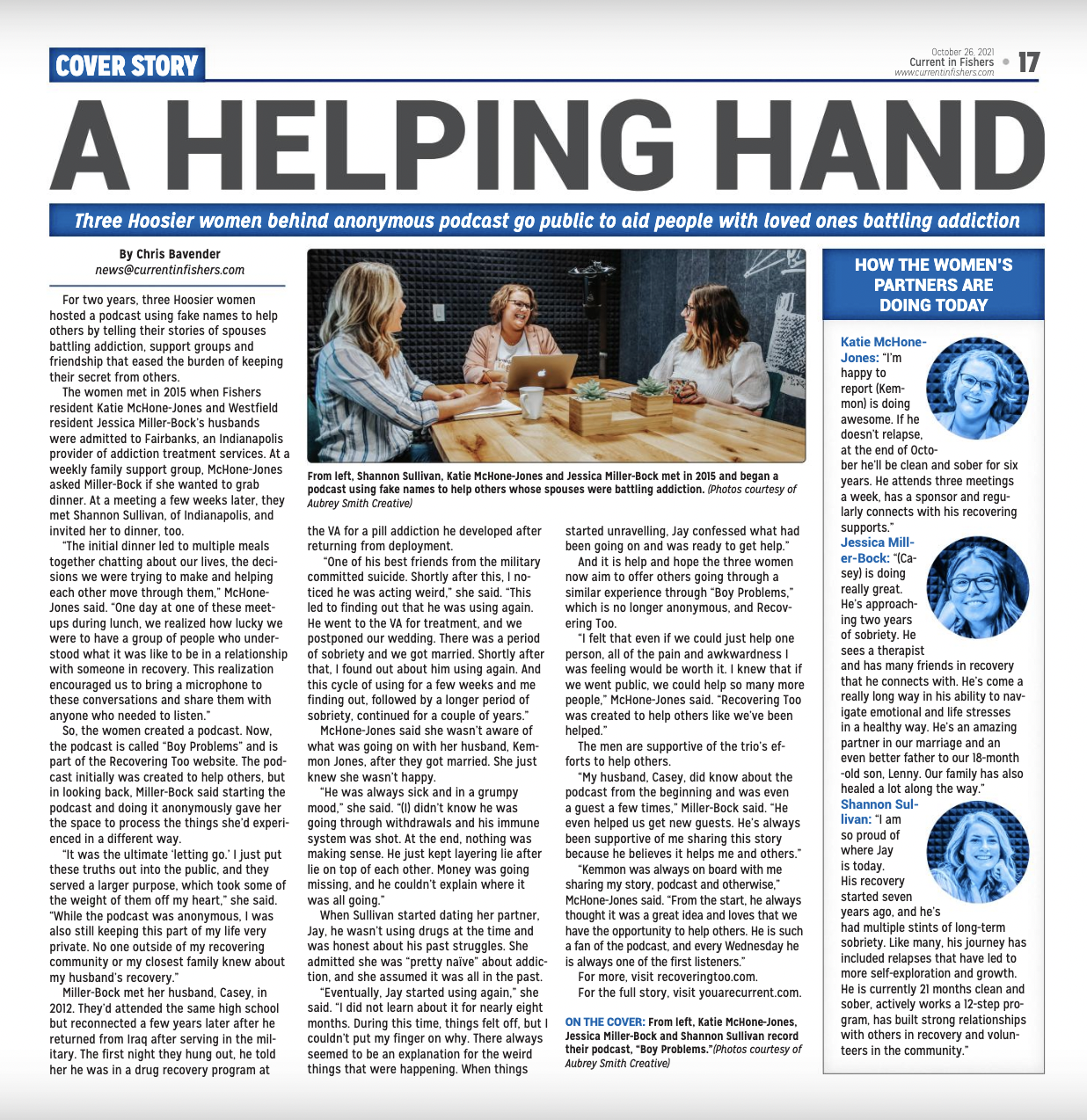 Cover story, Current in Fishers